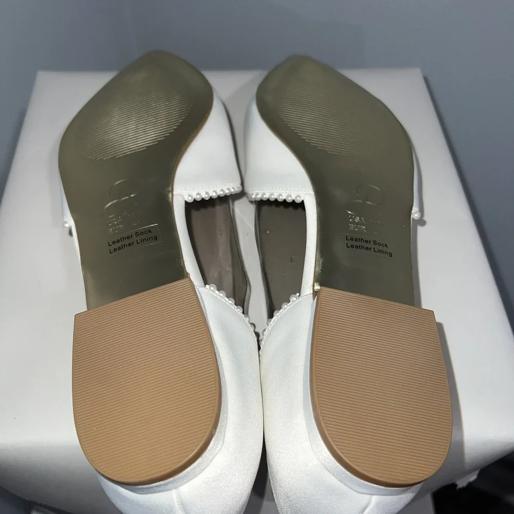 Adrianna Papell Womens Tonya Pearl Satin D'Orsays Size 11 M, New In Box